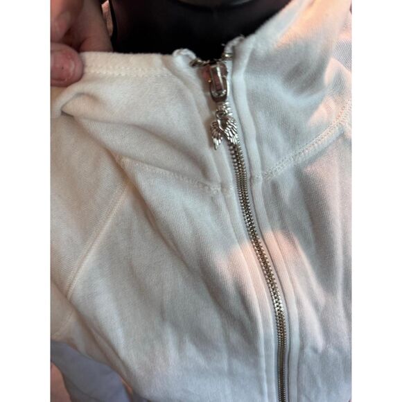 victorias vs victorias secret pink white hot pink zip up angel wings hoodie  S - Picture 4 of 6